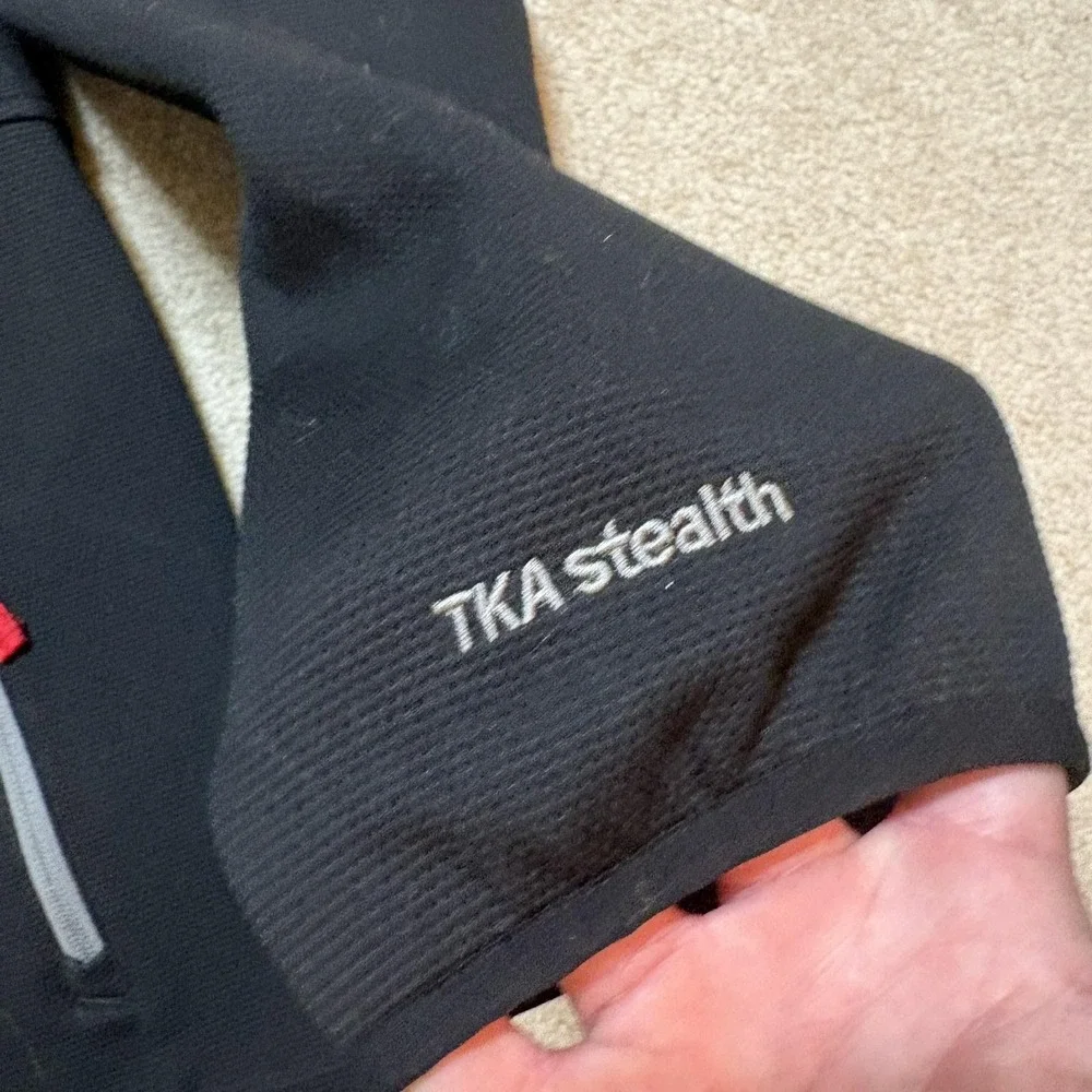 The North Face TKA Stealth Jacket Mens Large‎ Black Fleece Softshell Zip Outdoor
